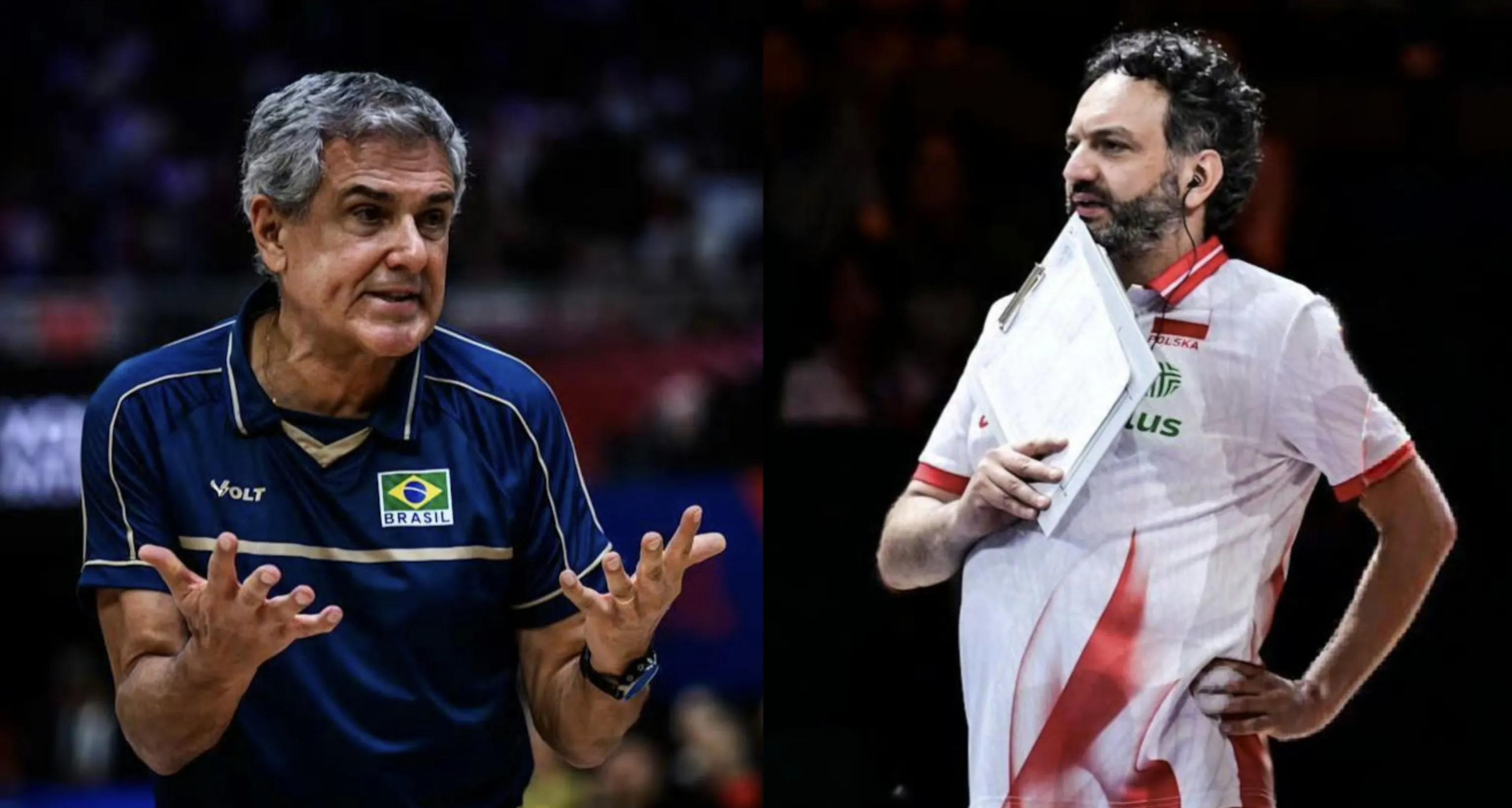 巴西排球选手激烈对抗，赢得了胜利